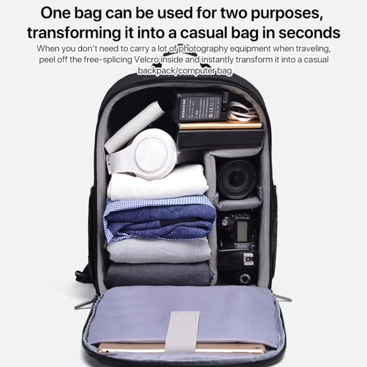 Cwatcun Shoulder Digital Camera Bag Outdoor Nylon Photography Backpack(Black (Big size)) by Cwatcun