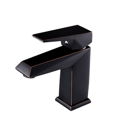 Hardware Faucet Bathroom Hot & Cold Water Faucet, Specification: Black 99508 by bashfashion