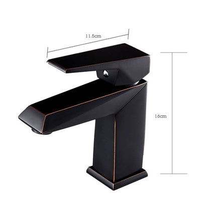 Hardware Faucet Bathroom Hot & Cold Water Faucet, Specification: Black 99508 by bashfashion