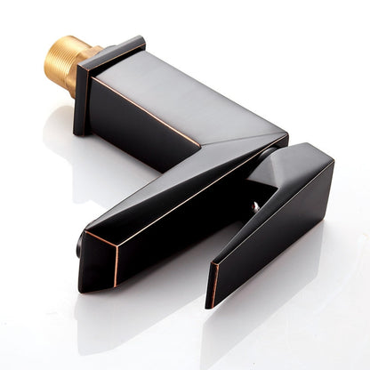 Hardware Faucet Bathroom Hot & Cold Water Faucet, Specification: Black 99508 by bashfashion