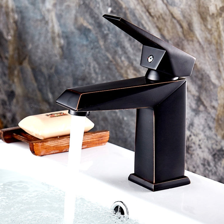 Hardware Faucet Bathroom Hot & Cold Water Faucet, Specification: Black 99508 by bashfashion