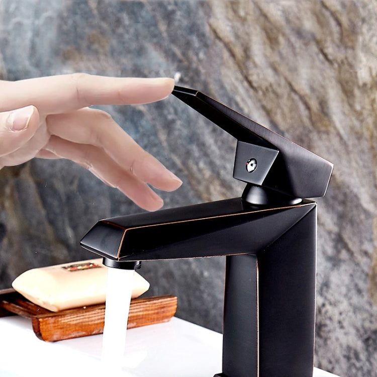 Hardware Faucet Bathroom Hot & Cold Water Faucet, Specification: Black 99508 by bashfashion