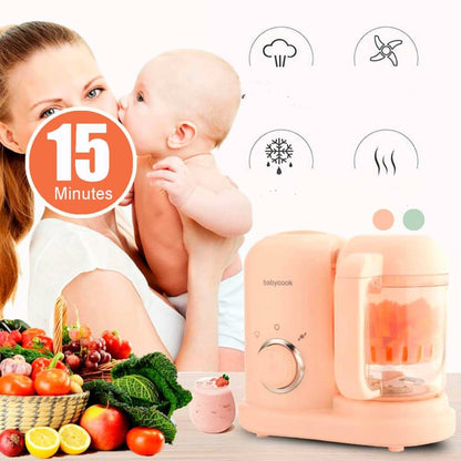 Multifunction Baby Food Cooking Maker Steamer Mixing Grinder Food Supplementary Machine EU Plug(Green) by bashfashion