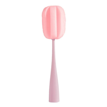 Long Handle Sponge Cup Brush Mug Cleaning Brush Bottle Brush Glass Cup Brush(Pink) by bashfashion