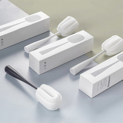 Long Handle Sponge Cup Brush Mug Cleaning Brush Bottle Brush Glass Cup Brush(Pink) by bashfashion