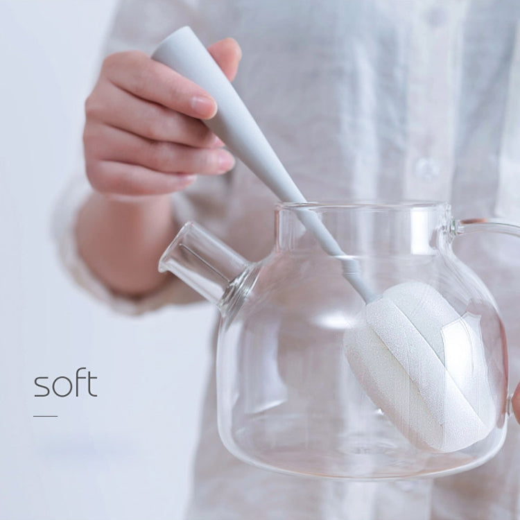 Long Handle Sponge Cup Brush Mug Cleaning Brush Bottle Brush Glass Cup Brush(Pink) by bashfashion