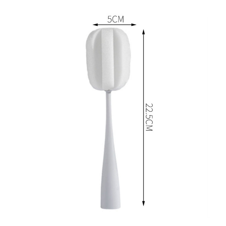 Long Handle Sponge Cup Brush Mug Cleaning Brush Bottle Brush Glass Cup Brush( Gray) by bashfashion