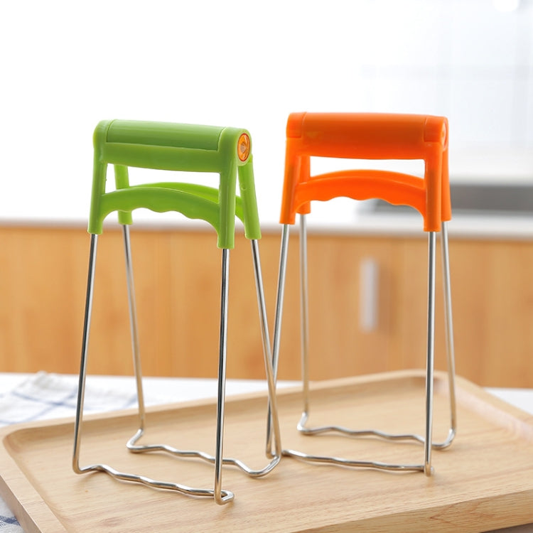 Kitchen Stainless Steel Cup Holder Folder Anti-scalding Dish Clip Tray Clip, Random Color Delivery by bashfashion