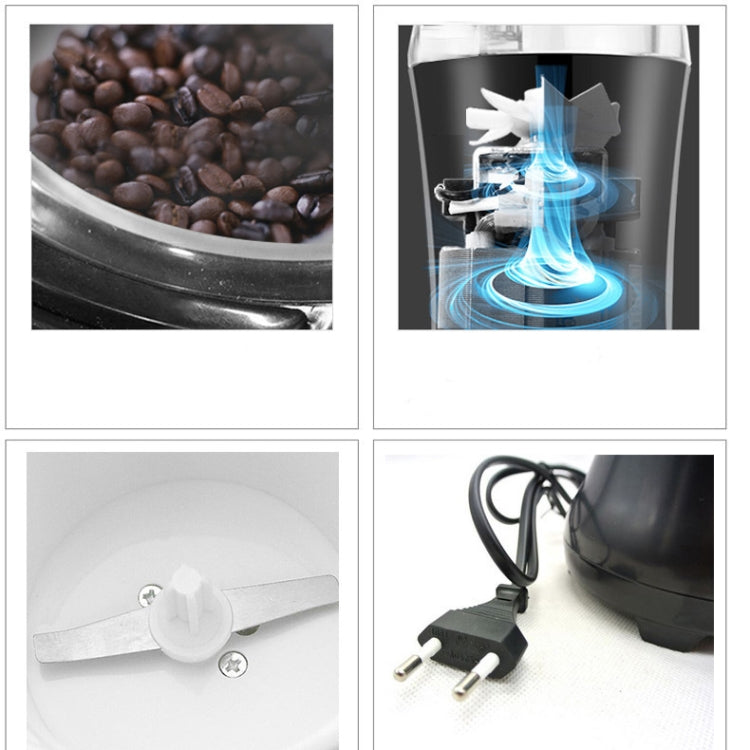 Electric Coffee Grinder Bean Grinding Household Kitchen Tools(Black) by bashfashion
