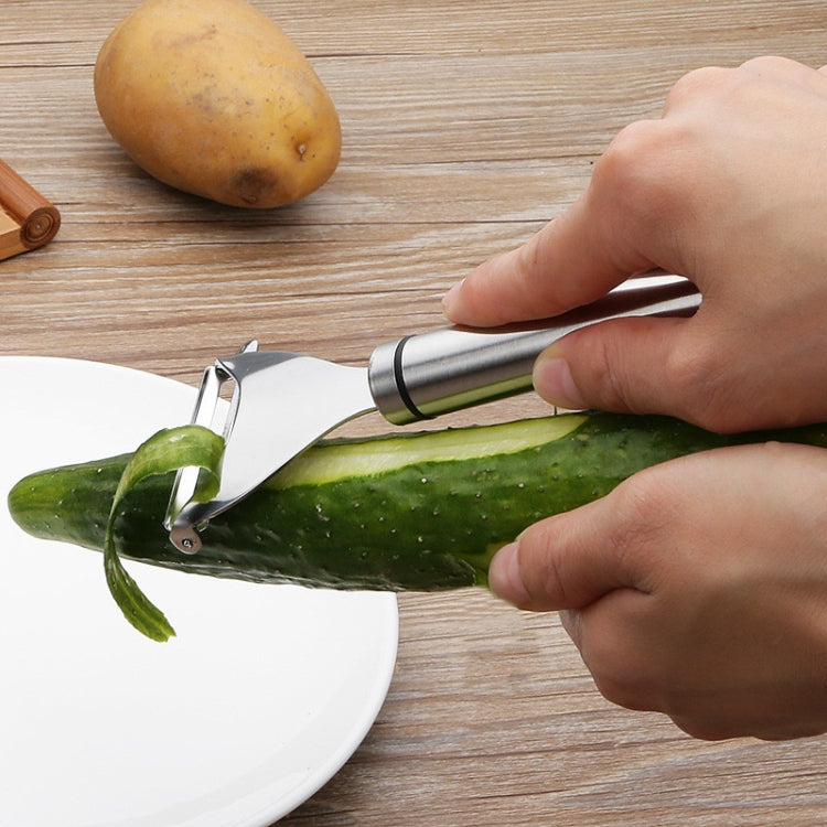 Stainless Steel Peeler Fruit Knife Planer Multi-function Kitchen Scraper Potato Peeling Knife(Triangular Planer) by bashfashion