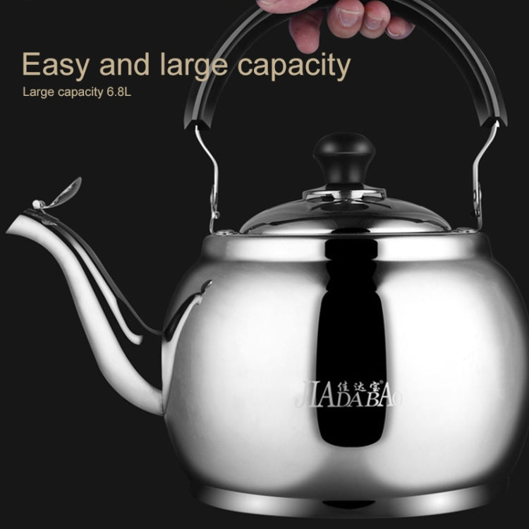 Stainless Steel Kettle Extra Thick Whistle Burning Kettle Home Teapot Large Capacity(6.8L Apple kettle) by bashfashion