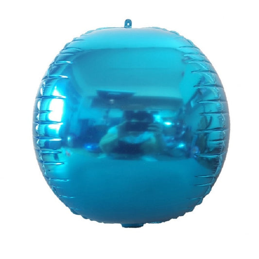 Holiday Party Wedding Decoration 4D Colorful Round Mirror Balloon, Specification:22 inches 4D(Blue) by bashfashion