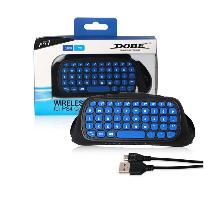DOBE TP4-022 2.4G Wireless Controller Keyboard ABS Game Keyboard for PS4 / Slim(Blue) by DOBE