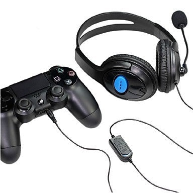 Bilateral Large Headphones Host Internet Voice Chat Headset for PS4 by bashfashion