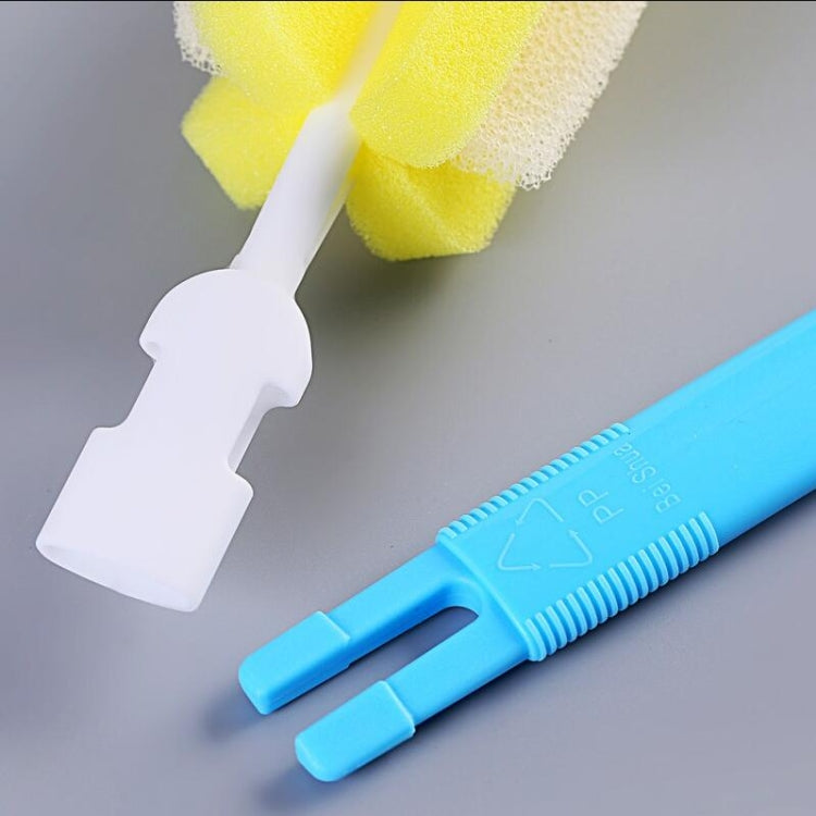 7PCS/Set Bottle Sponge Cleaning Brush Tools Straw Brush Set(Blue) by bashfashion