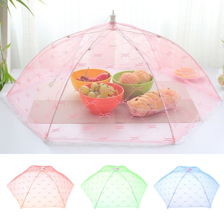 Lace Folding Dish Cover Mesh Cover Dish Dust-proof Printing Food Cover Fly-proof Cover Food Cover Random Color Delivery by bashfashion