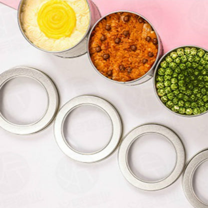 Deep Round Skylight Transparent Window Top Cover Tin Box Food Tea Can Baking Cake Box, Size:9cm x 9cm x 6cm(Gold) by bashfashion