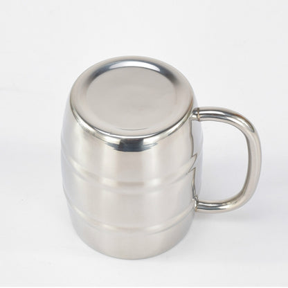 Stainless Steel Beer Cup Mugs Outdoor Camping Western Tea Coffee Cup Insulated Portable Water Cup Drinkware with Handle by bashfashion