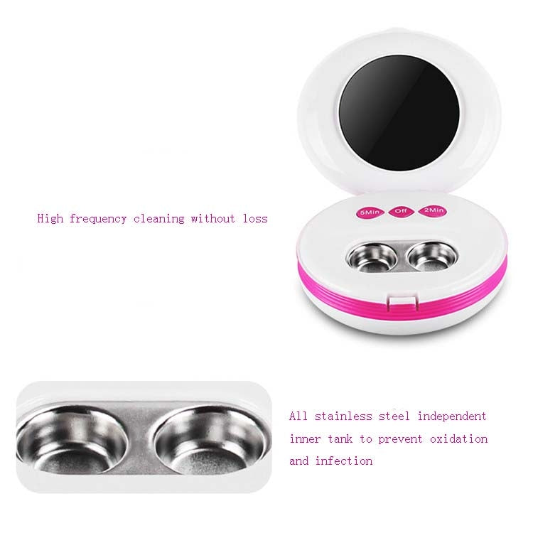Jie Kang Contact Lens Cleaner and Contact Lens Automatic Cleaning Machine Box(Girlish Pink) by bashfashion