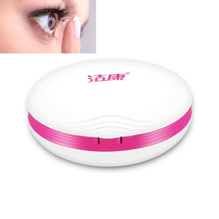Jie Kang Contact Lens Cleaner and Contact Lens Automatic Cleaning Machine Box(Rose Red White) by bashfashion
