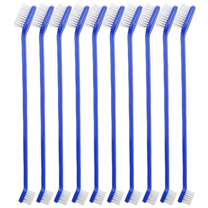 10pcs Dog Cat Effective Pets Oral Care Pet Toothbrush, Specification:Blue Handle + Medium Hair(Blue) by bashfashion