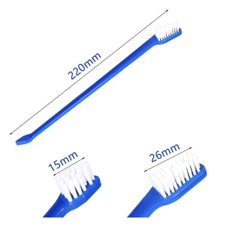 10pcs Dog Cat Effective Pets Oral Care Pet Toothbrush, Specification:Blue Handle + Medium Hair(Blue) by bashfashion