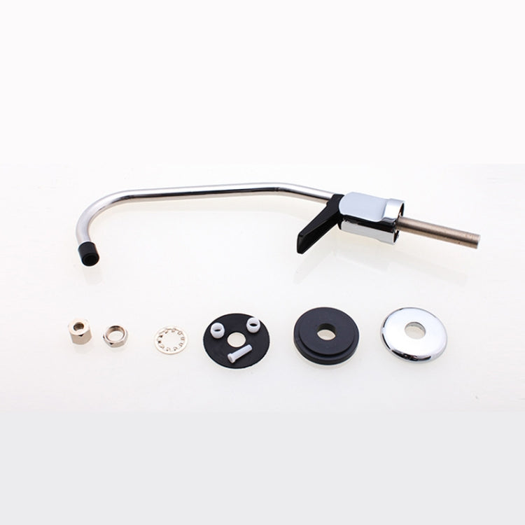 Kitchen Water Purifier Copper Single Cold Basin Gooseneck Shape Faucet(Silver) by bashfashion