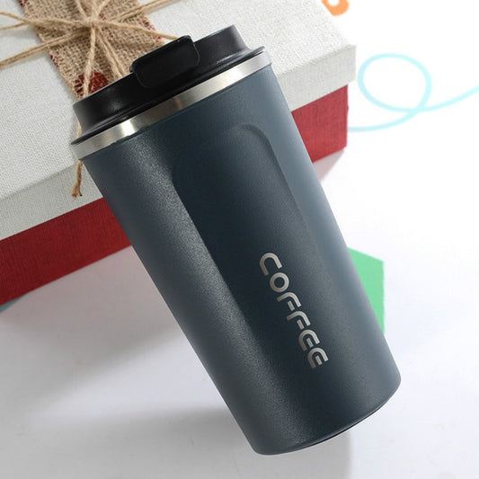 Smart Version Double Stainless steel 304 Coffee Mug Car Thermos Mug Travel Thermo Cup 380ml(Blue) by bashfashion