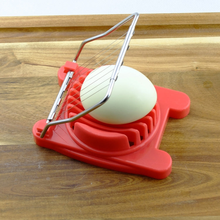 2 PCS Multifunctional Stainless Steel Egg Preserved Egg Slicer Fancy Splitter Kitchen Supplies Egg Cutting Tools(Red) by bashfashion
