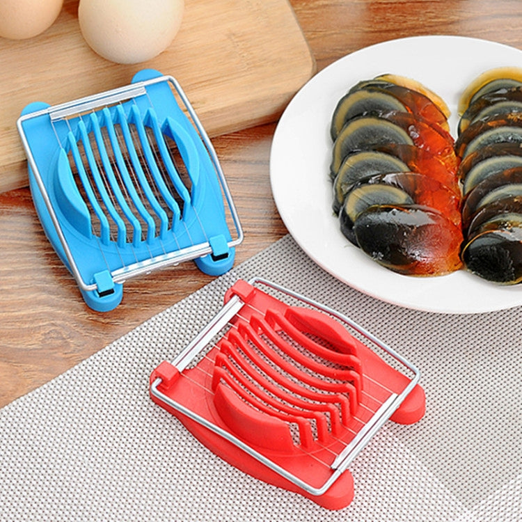 2 PCS Multifunctional Stainless Steel Egg Preserved Egg Slicer Fancy Splitter Kitchen Supplies Egg Cutting Tools(Red) by bashfashion
