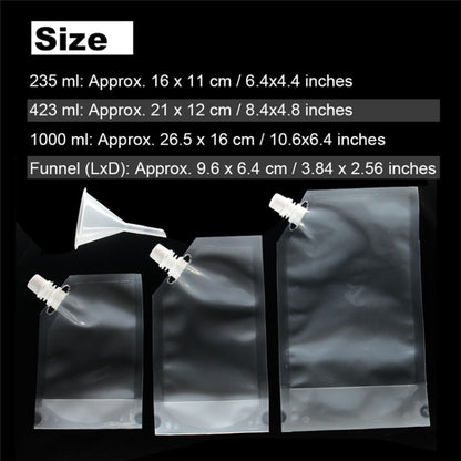 4 PCS Transparent Self-Supporting Mouth Bag Milk Juice Drink Outlet Wine Bag, Size:S by bashfashion