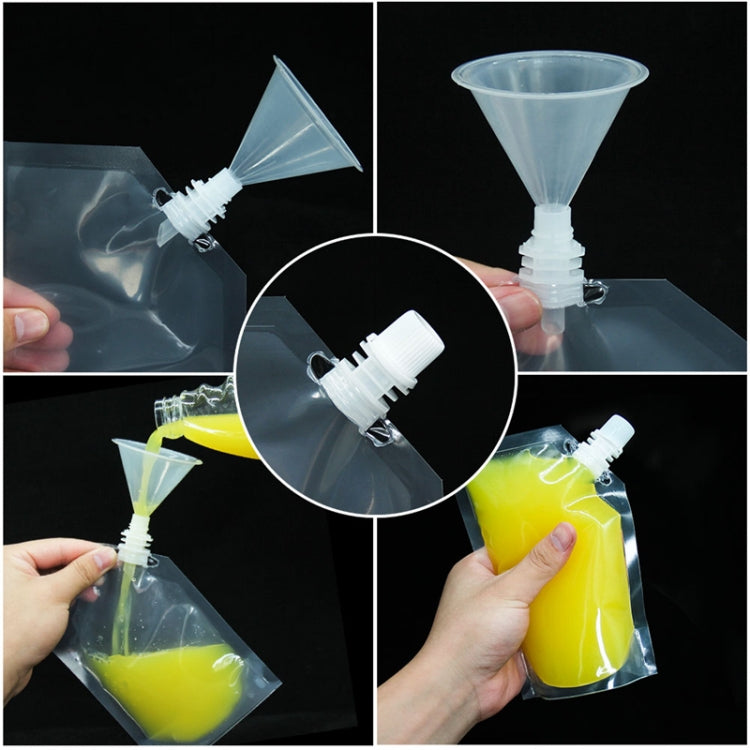 4 PCS Transparent Self-Supporting Mouth Bag Milk Juice Drink Outlet Wine Bag, Size:S by bashfashion