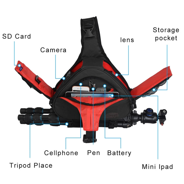 CADeN K1 DSLR Camera Shoulder Waterproof Bag with Rain Cover(Black) by CADeN