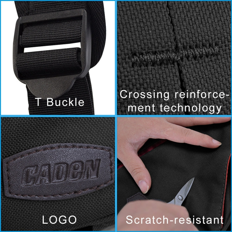 CADeN K1 DSLR Camera Shoulder Waterproof Bag with Rain Cover(Black) by CADeN