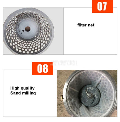 100/1100W Household Stainless Steel Refiner Large Capacity Slurry Separation Fresh Grinding Soymilk Tofu Machine, CN Plug(Silver) by bashfashion