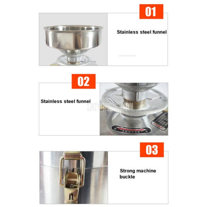 130/1800W Household Stainless Steel Refiner Large Capacity Slurry Separation Fresh Grinding Soymilk Tofu Machine, CN Plug(Silver) by bashfashion