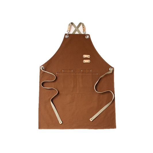 Barista Hairdresser Apron Florist Restaurant Bar Work Clothes One Size(Brown) by bashfashion