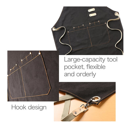 Barista Hairdresser Apron Florist Restaurant Bar Work Clothes One Size(Brown) by bashfashion