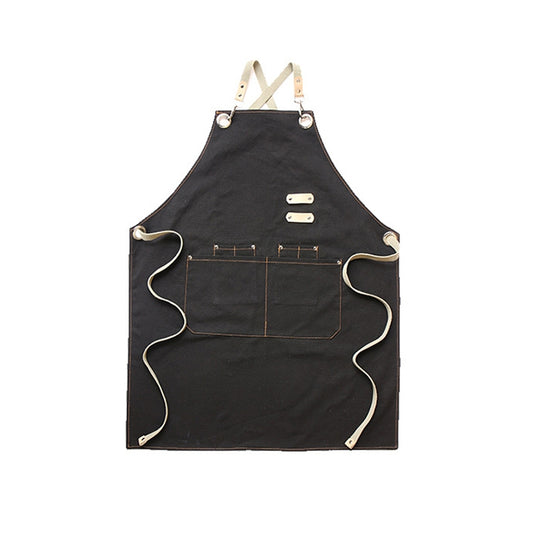 Barista Hairdresser Apron Florist Restaurant Bar Work Clothes One Size(Black) by bashfashion