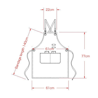 Barista Hairdresser Apron Florist Restaurant Bar Work Clothes One Size(Gray) by bashfashion