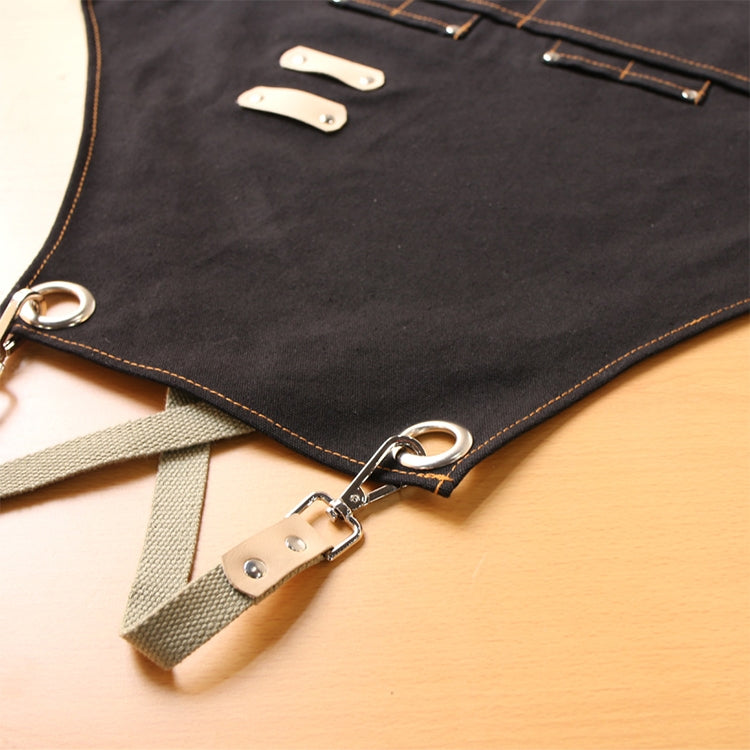 Barista Hairdresser Apron Florist Restaurant Bar Work Clothes One Size(Gray) by bashfashion