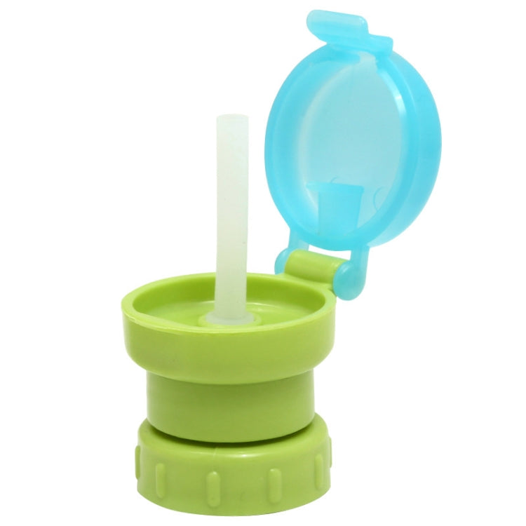 Children Portable Bottled Drinks Anti-overflow Anti-squash Replacement Straw Cap(Green) by bashfashion