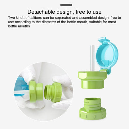 Children Portable Bottled Drinks Anti-overflow Anti-squash Replacement Straw Cap(Red) by bashfashion