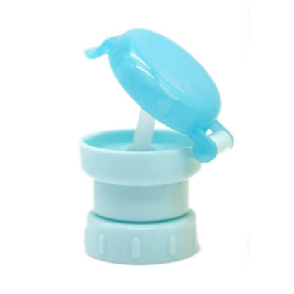 Children Portable Bottled Drinks Anti-overflow Anti-squash Replacement Straw Cap(Blue) by bashfashion