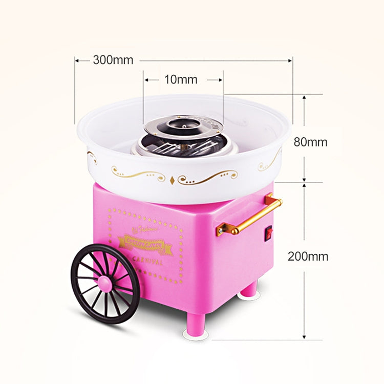 Retro Trolley Mini Cotton Candy Machine, Specification:U.S. Regulations 110 V(Pink) by bashfashion