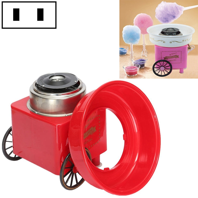 Retro Trolley Mini Cotton Candy Machine, Specification:National Standard 220 V(Red) by bashfashion