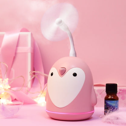 220ml Aroma Humidifier Cute Penguin USB Air Diffuser Home Office Car Mist Maker Air Purifier(Pink) by bashfashion