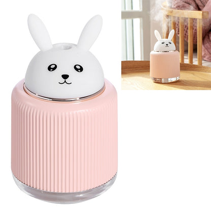 Light Pet Humidifier USB Night Light Home Bedside Lamp Sleep Mute Energy-saving Lamp(Pink Rabbit) by bashfashion