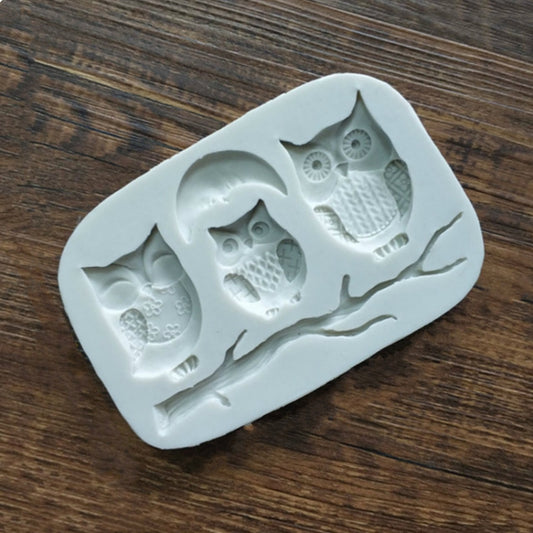 Owl Fondant Mold Cake Decoration Diy Dry Pais Chocolate Silicone Mold by bashfashion