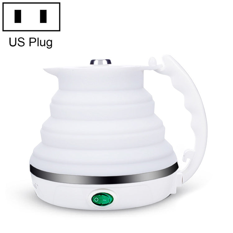 Portable Folding Silicone Intelligent Constant Temperature Travel Camping Electric Kettle, Power cord specification:US Plug(White) by Baby Travel